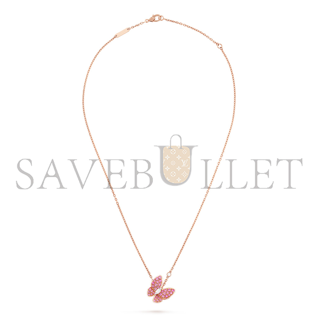 VAN CLEEF ARPELS TWO BUTTERFLY PENDANT VCARO3M200 